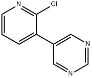 2-Chloro-3-(pyrimidin-5-yl)pyridine 结构式