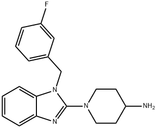 1-(1-(3-fluorobenzyl)-1H-benzo[d]imidazol-2-yl)piperidin-4-amine,1420859-87-5,结构式
