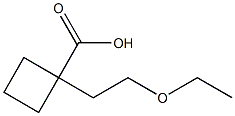 1-(2-ethoxyethyl)cyclobutane-1-carboxylic acid, 1421601-21-9, 结构式