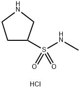 N-甲基吡咯烷-3-磺酰胺盐酸盐, 1423025-73-3, 结构式
