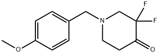 3,3-二氟-1-(4-甲氧基苄基)哌啶-4-酮, 1423027-29-5, 结构式