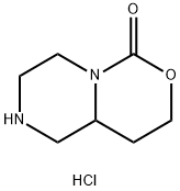 hexahydro-2H,6H-pyrazino[1,2-c][1,3]oxazin-6-one hydrochloride Struktur