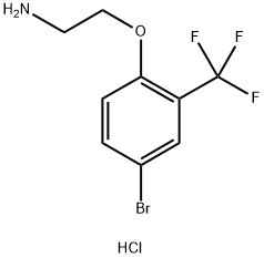 1-(2-aminoethoxy)-4-bromo-2-(trifluoromethyl)benzene hydrochloride Structure