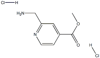 methyl 2-(aminomethyl)pyridine-4-carboxylate dihydrochloride 化学構造式