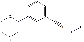 3-(morpholin-2-yl)benzonitrile hydrochloride 化学構造式
