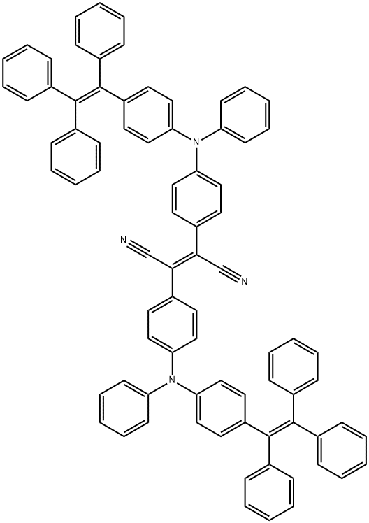 2,3-二(4-N-苯基四苯乙烯基)-2-丁烯二腈,1426396-31-7,结构式