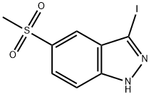 1H-Indazole, 3-iodo-5-(methylsulfonyl)- 结构式