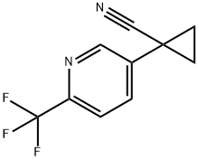 1-(6-(三氟甲基)吡啶-3-基)环丙烷-1-甲腈, 1427012-06-3, 结构式