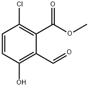 6-氯-2-甲酰基-3-羟基苯甲酸甲酯, 1427373-63-4, 结构式