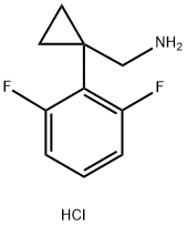 1-(2,6-二氟苯基)环丙烷-1-甲胺盐酸盐, 1427380-04-8, 结构式