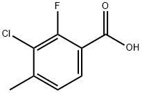 3-chloro-2-fluoro-4-methylbenzoic acid Struktur