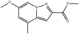 6-Methoxy-4-methyl-pyrazolo[1,5-a]pyridine-2-carboxylic acid methyl ester 结构式