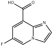 Imidazo[1,2-a]pyridine-8-carboxylic acid, 6-fluoro- 化学構造式