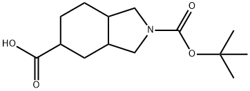 2-(tert-Butoxycarbonyl)octahydro-1H-isoindole-5-carboxylic acid Struktur