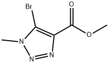 Methyl 5-Bromo-1-methyl-1H-1,2,3-triazole-4-carboxylate Structure