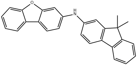 N-(9,9-dimethyl-9H-fluoren-2-yl)dibenzo[b,d]furan-3-amine Struktur