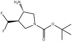 tert-butyl (3S,4R)-3-amino-4-(difluoromethyl)pyrrolidine-1-carboxylate Structure