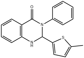 2,3-DIHYDRO-2-(5-METHYL-2-THIENYL)-3-PHENYL-4(1H)-QUINAZOLINONE, 1429192-00-6, 结构式
