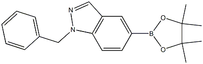 1-benzyl-5-(4,4,5,5-tetramethyl-1,3,2-dioxaborolan-2-yl)-1H-indazole 结构式