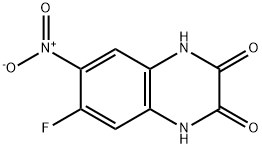 2,3-Quinoxalinedione, 6-fluoro-1,4-dihydro-7-nitro- Struktur