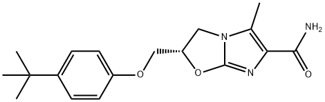 (2S)-2-[[4-(1,1-Dimethylethyl)phenoxy]methyl]-2,3-dihydro-5-methylimidazo[2,1-b]oxazole-6-carboxamide, 1431980-60-7, 结构式