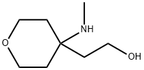 2-[4-(甲基胺)四氢吡喃-4-基]乙烷-1-醇,1432679-98-5,结构式