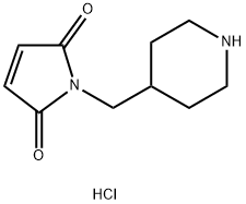 1-(piperidin-4-ylmethyl)-2,5-dihydro-1H-pyrrole-2,5-dione hydrochloride Struktur