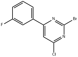 2-Bromo-4-chloro-6-(3-fluorophenyl)pyrimidine|