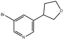 3-Bromo-5-(tetrahydrofuran-3-yl)pyridine, 1434127-67-9, 结构式