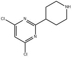 4,6-Dichloro-2-(piperidin-4-yl)pyrimidine Structure