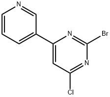 2-Bromo-4-chloro-6-(3-pyridyl)pyrimidine Structure