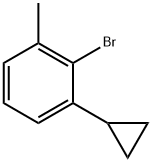 6-(cyclopropyl)-2-(methyl)bromobenzene, 1434128-31-0, 结构式