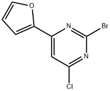 1434128-39-8 2-Bromo-4-chloro-6-(2-furyl)pyrimidine