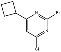 2-Bromo-4-chloro-6-(cyclobutyl)pyrimidine Structure