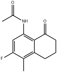N-(3-Fluoro-4-methyl-8-oxo-5,6,7,8-tetrahydro-1-naphthyl)acetamide Struktur