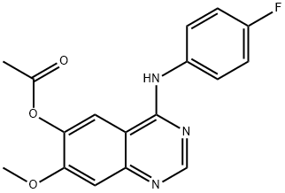 4-((4-fluorophenyl)amino)-7-methoxyquinazolin-6-yl acetate Structure