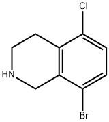 8-溴-5-氯-1,2,3,4-四氢异喹啉 结构式