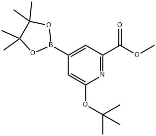 methyl 6-(tert-butoxy)-4-(4,4,5,5-tetramethyl-1,3,2-dioxaborolan-2-yl)picolinate 化学構造式