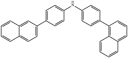 Benzenamine, 4-(1-naphthalenyl)-N-[4-(2-naphthalenyl)phenyl]- Struktur