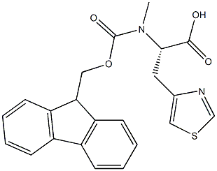 (2S)-2-({[(9H-fluoren-9-yl)methoxy]carbonyl}(methyl)amino)-3-(1,3-thiazol-4-yl)propanoic acid,1446478-22-3,结构式