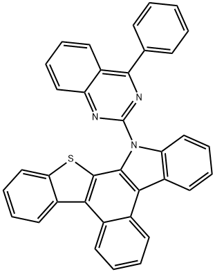 14-(4-phenylquinazolin-2-yl)-14H-benzo[c]benzo[4,5]thieno[2,3-a]carbazole Struktur