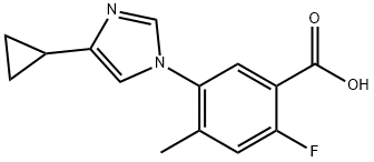 5-(4-cyclopropyl-1H-imidazol-1-yl)-2-fluoro-4-methylbenzoic acid Structure