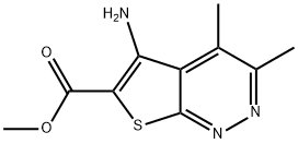 Thieno[2,3-c]pyridazine-6-carboxylic acid, 5-amino-3,4-dimethyl-, methyl ester Struktur