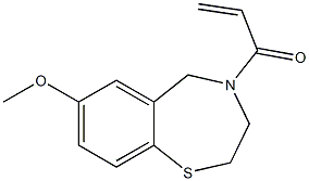 1-(7-甲氧基-2,3-二氢苯并[F][1,4]硫氮杂卓-4(5H)-基)丙-2-烯-1-酮 结构式