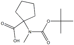 Cyclopentanecarboxylic acid,1-[[(1,1-dimethylethoxy)carbonyl]methylamino]- 化学構造式