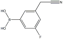 3-(氰甲基)-5-氟苯基]硼酸 结构式