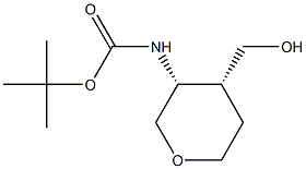 tert-butyl ((3R,4R)-4-(hydroxymethyl)tetrahydro-2H-pyran-3-yl)carbamate,1461718-86-4,结构式