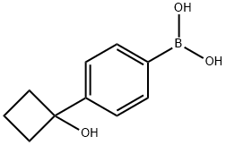 [4-(1-hydroxycyclobutyl)phenyl]boronic acid Struktur