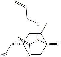 (2S,5R)-2-(hydroxymethyl)-4-methyl-6-(prop-2-en-1-yloxy)-1,6-diazabicyclo[3.2.1]oct-3-en-7-one Struktur