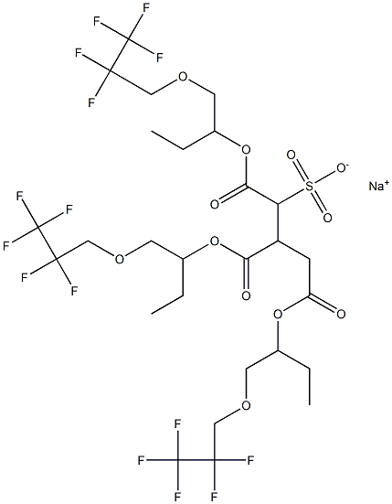 Sodium 6,14-diethyl-1,1,1,2,2,18,18,19,19,19-decafluoro-8,12-dioxo-10-({[1-(2,2,3,3,3-pentafluoropropoxy)butan-2-yl]oxy}carbonyl)-4,7,13,16-tetraoxanonadecane-9-sulfonate Structure